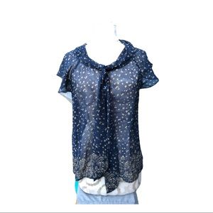 Fun 2 Fun Blue Floral Top